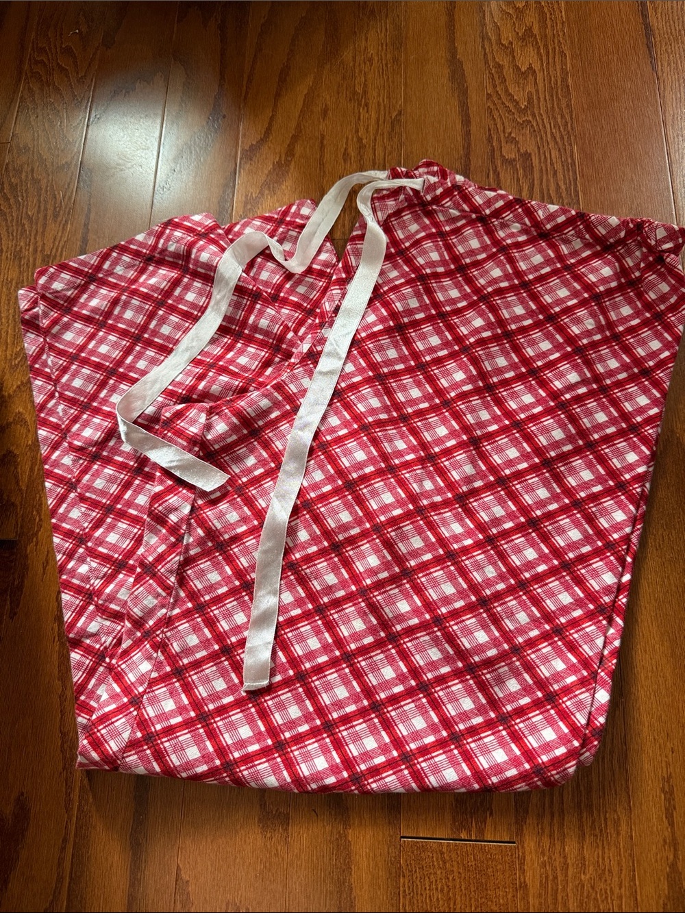 LOFT Red Plaid Cotton Pajama Pants Holiday Lounge Sleepwear L